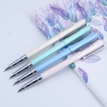 得力S680金属钢笔小学生用可爱练字笔0.38mm笔尖吸墨钢笔四色可选
